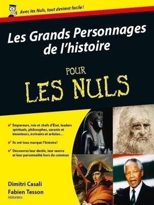 cover image of Les Grands personnages de l'histoire pour les Nuls